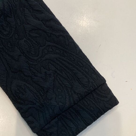 NWT Banana republic, Scoop Jacquard Long Sleeve Top black textured size medium - Picture 9 of 10